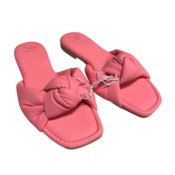 A New Day Ruth Memory Foam Slide Sandals Pink Sz 6.5 - Picture 2 of 8